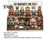 Funny Cat Monthly Planner 2027 Wall Calendar for Home Office, Large Print with Extra Date Display 12 Unique Cute Photos, Thick Paper Hanging