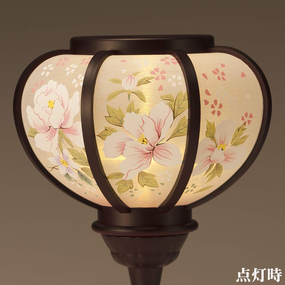 Buddhist altar shop Takita Shoten Bon lantern Mini lantern Honoka LED cordless 6532 Height 27 cm x Width 15 cm Standing lantern with certificate