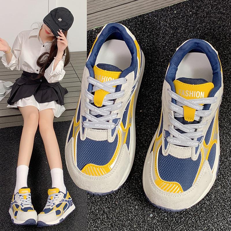 Platform dad shoes women's 2025 autumn new versatile height increase casual sports shoes small muffin little white shoes