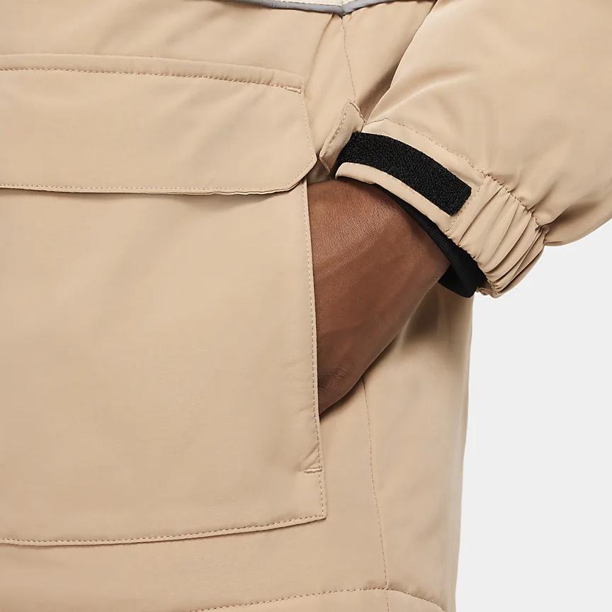 Nike Just Do It Hooded Zip-Up Casual Sports Comfortable Jacket Kids jackets Sand-White HQ7172-126