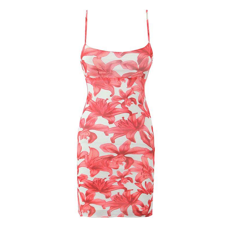 

Как цветок в дикой природе Мяу Французский стиль Сексуальное чистое желание Цветы Платье-слинг Стиль Тысячи Приморский Пляжный Короткое платье Floral Slip Skirt S