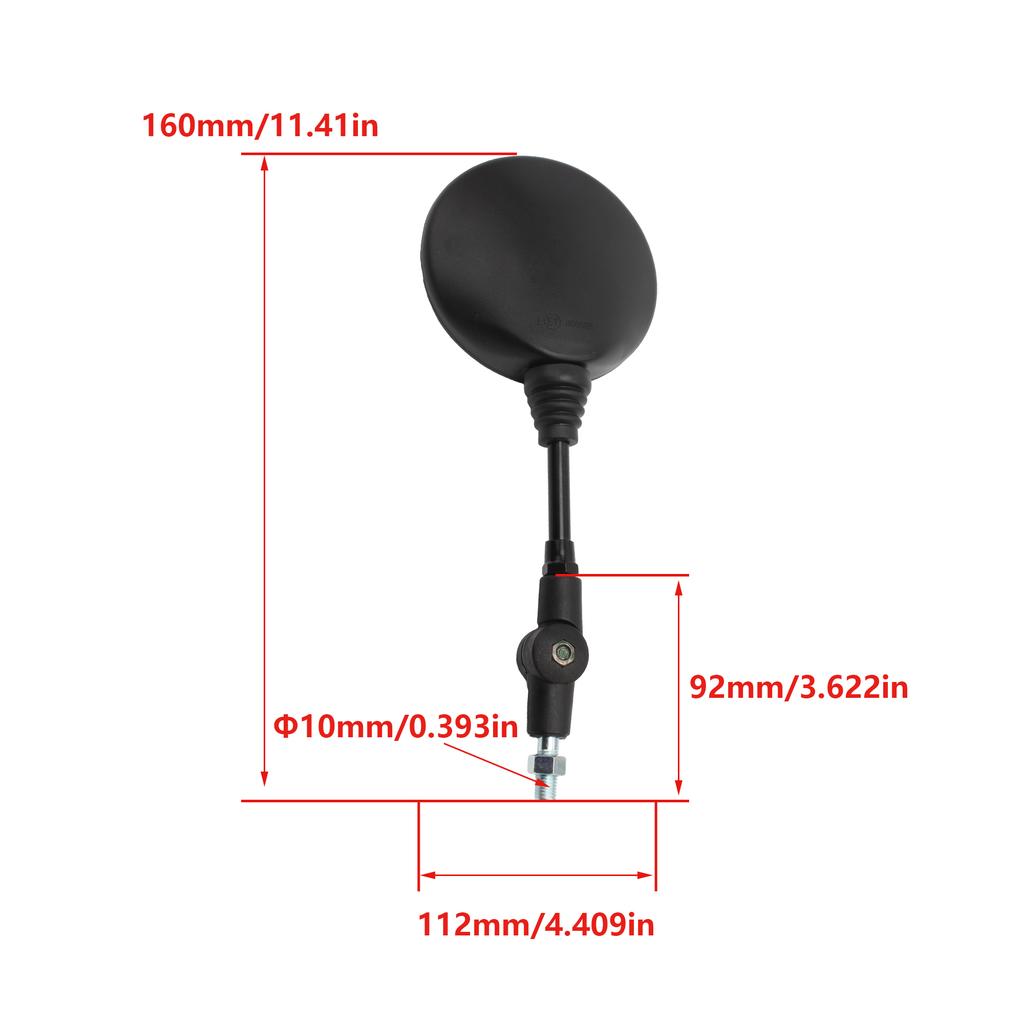 Motorcycle Foldable Round Rear Side Mirror 10MM For ATV KTM Yamaha Suzuki Harley Universal Pit Dirt Bike Motocross Accessories