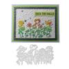 Plant Man Eating Flower Framework Metal Silvery Stencil Embossing Cutting Dies For Diy Scrapbooking Paper Album Cards Making