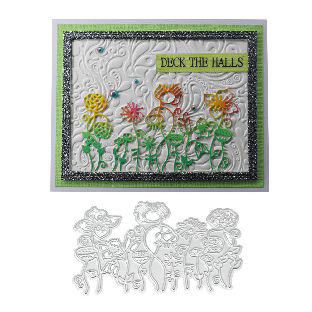 Plant Man Eating Flower Framework Metal Silvery Stencil Embossing Cutting Dies For Diy Scrapbooking Paper Album Cards Making