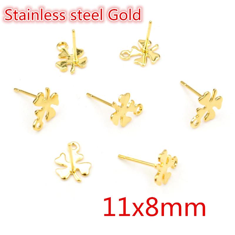 20pcs/Lot 316 Stainless Steel Geometric Star Moon Earring Stud Earring Posts Connector For DIY Earring Jewelry Making Supplies