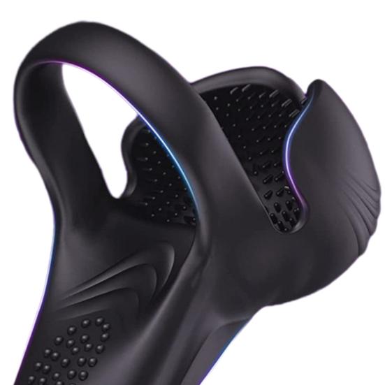 Vibrating Cock Ring Couple Sex Toy with Clitoral Stimulator 10 Vibration Modes Remote Control Vibrator Silicone Cock Ring Enhances