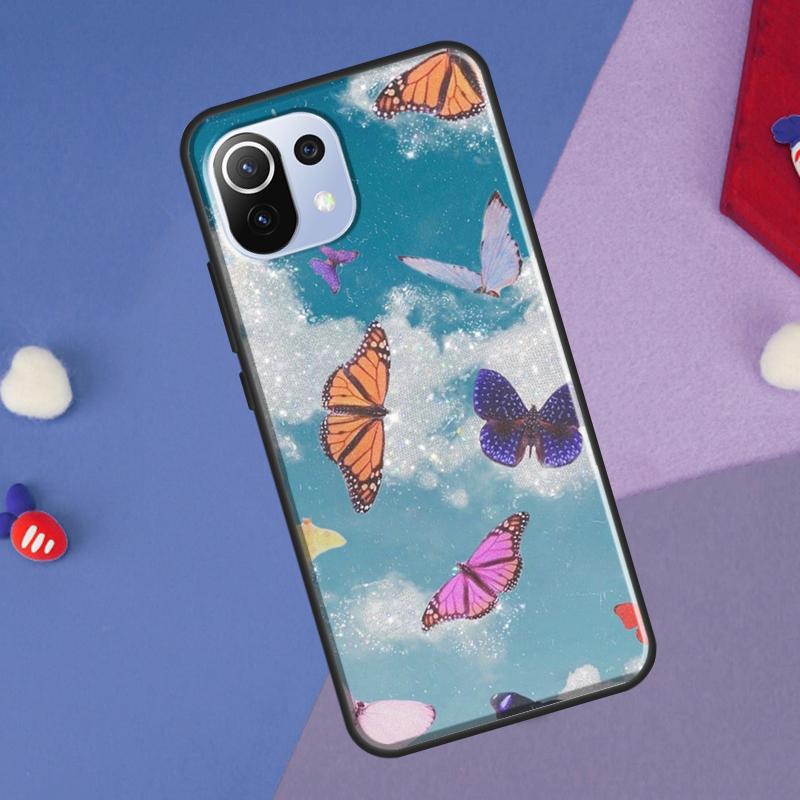 Butterfly Sky Cover For Xiaomi 14 Ultra 13 11T 12T 13T 14T Pro POCO X7 X6 Pro X3 X5 F3 F5 M6 F6 Pro Case