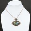 Labradorite Natural Gemstone Pendant Copper Pendant Handmade Pendants Oxidized Copper Jewelry Beautiful Labradorite Jewelry Stylish Pendants