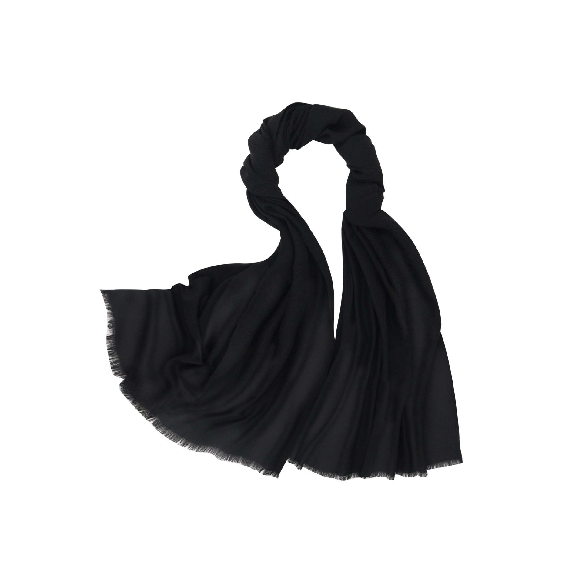 

100% шерстяной шарф, ультратонкая водорастворимая пряжа, женский зимний премиум-квадратный шарф, простая женская шаль 190*70cm；110g чёрный