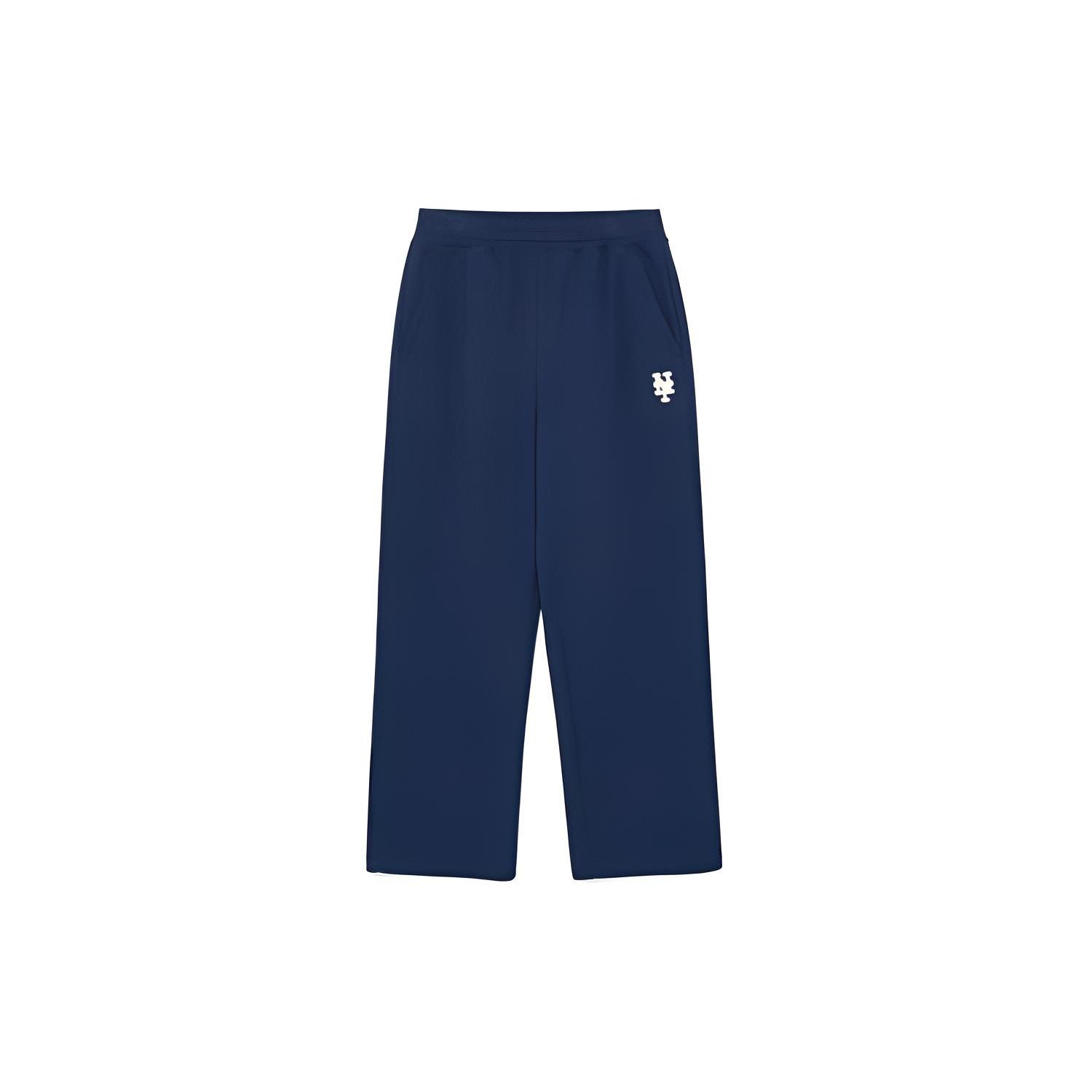 MLB New York Mets Casual Pants Unisex Marine Blue Moderate Straight Fit Pants 3APTB0234-09NYS M