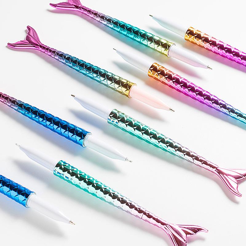 8 sztuk Syrenka Uroczy Kawaii Długopis Żelowy Długopis Kulkowy Biuro Szkoła Artykuły Piękny Artykuły Papiernicze Ogon Ryby Ładny