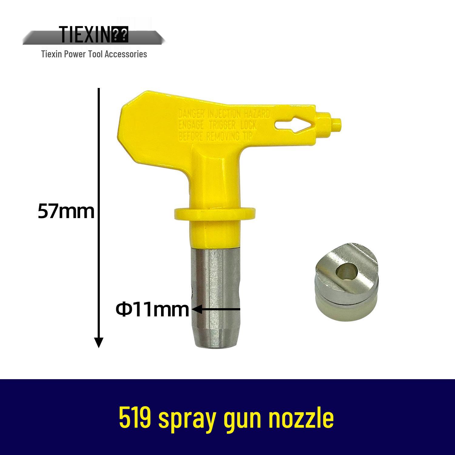 

Spray Gun Nozzle 519 for Electric Oil High-Pressure Airless Paint Sprayers (Item No. 07462)