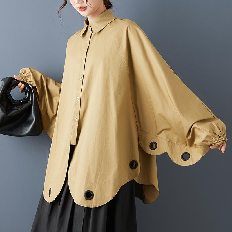 Long Sleeve Oversized Shirts & Blouses for Blouse Casual Loose Spring Autumn Tops Women Button Up Shirt