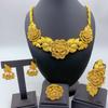 Dubai Jewelry Set Ladies Wedding Necklace Earrings Ring Bracelet Bridal Four-piece Set 2026