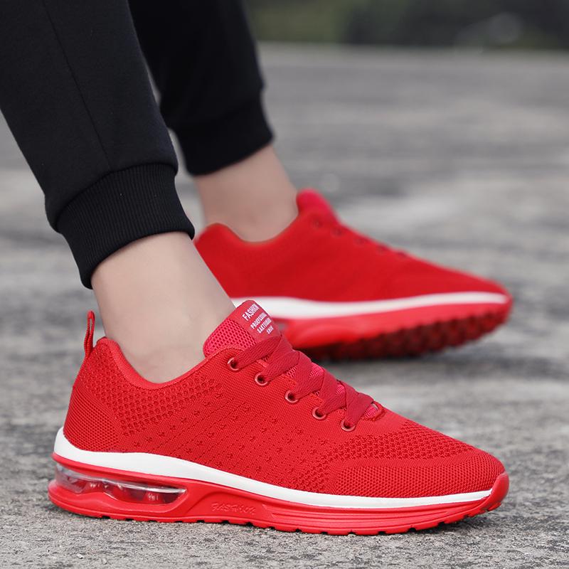 Unisex Sneakers Casual Sports Shoes Knitted Air-cushion Shoes Large Size Running Shoes for Men and Women
