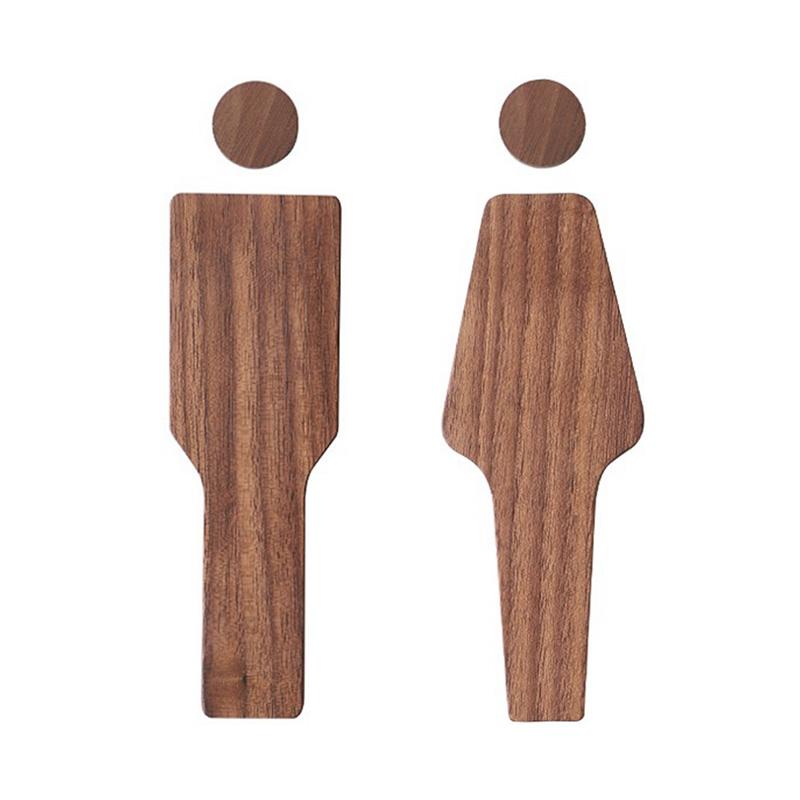 

Украшение для ванной комнаты Табличка для ванной комнаты Массив дерева Мужской и женский туалет Знак Домашний декор для стен ванной комнаты Знак туалета Табличка на дверь WC