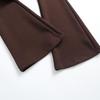 Spicy Girl Autumn 2023 Merlot Knit Slit Culottes: Women's Slimming Fake Two-Piece Elastic Micro Flare Pants