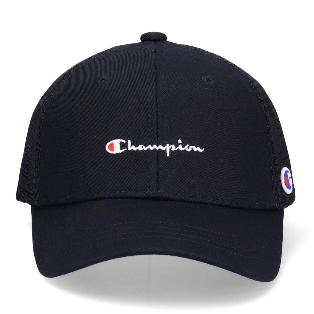 Champion Twill Logo Mesh Cap for Kids Cm (Black) 55.0