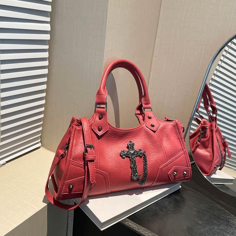 Textured Tote Bag, New Women's Handbag, Personalized Cross Shoulder Bag, Large-capacity Messenger Bag.