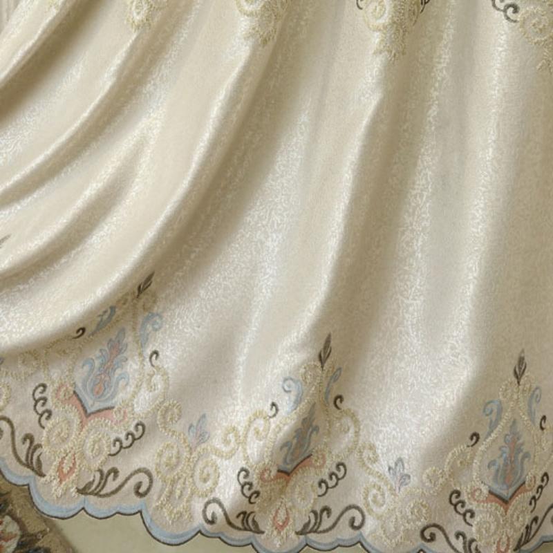 Lusso Chenille Ricamo 3D Corona Trattamenti Finestra Europei Reali Tende Oscuranti Soggiorno & Camera da Letto Arredamento Casa