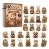 Holiday Countdown Gift for Kids Knitting Animal Advent Calendar 24 Acrylic Ornaments Cozy Autumn Knits Creative Friends Cute Ornaments Christmas