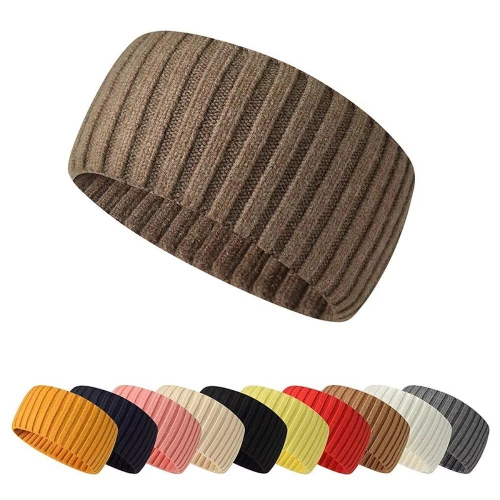 Soft Knitted Headband Wide Elastic Headband Casual Sports Hairbands  Unisex