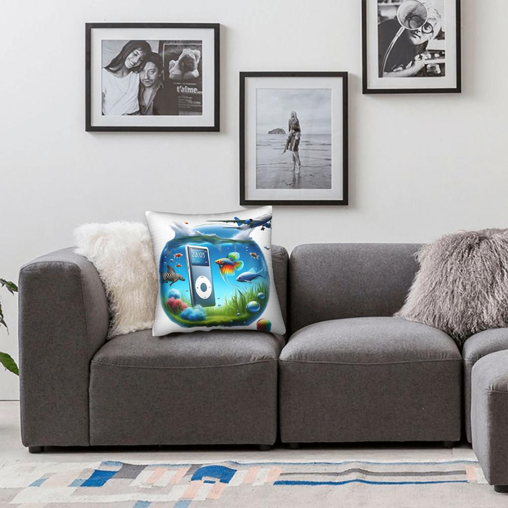 Frutiger Aero Square Pillowcases Polyester Sofa Cushion Case Creative Decorative Pillowcase 40*40