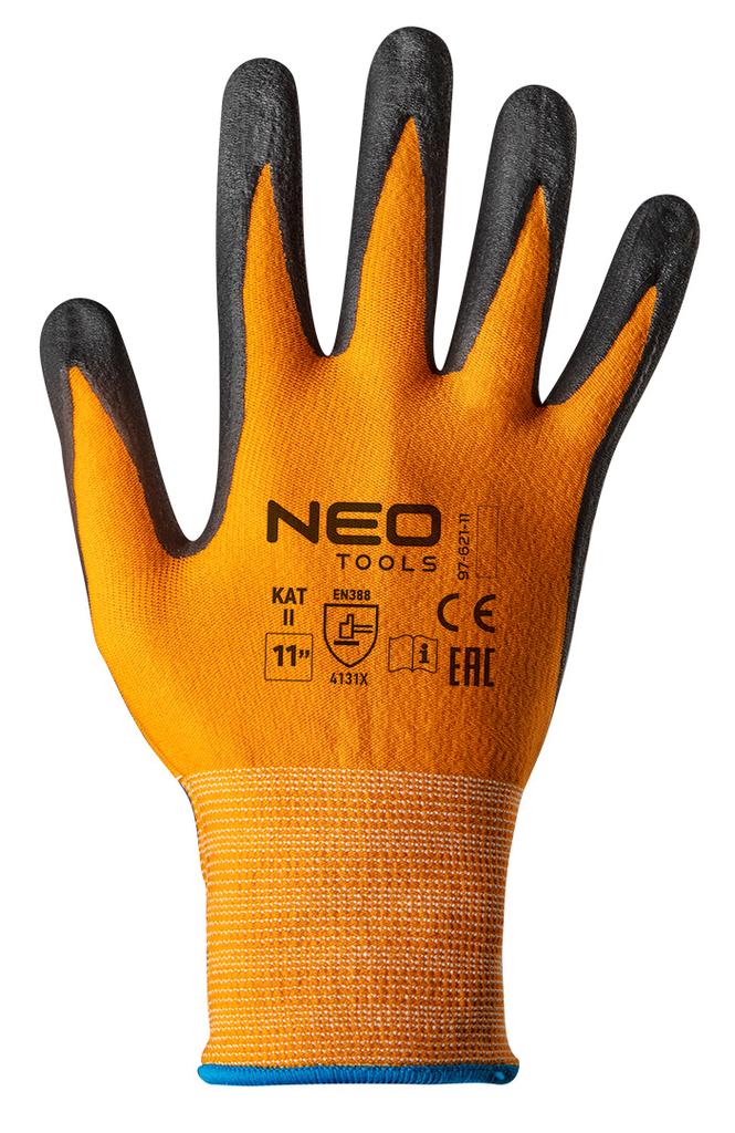 Nylon work gloves with nitil dots, 4131X, size 11