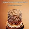Premium Rotating Crystal Whiskey Glass Set