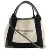 Navy Cabas XS Handbag Natural / Black Cotton Women Used
