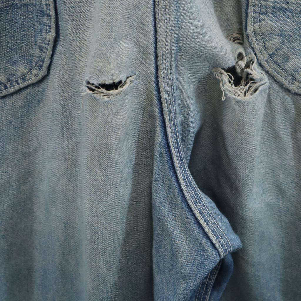 Dickies Salopette en denim vintage années 80 W42 Bleu délavé Peintre Homme Occasion