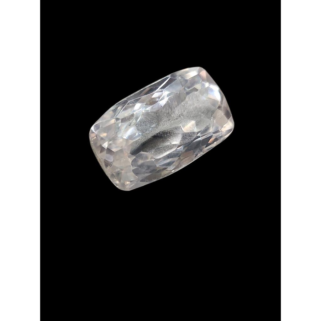 Natural Ceylon White Sapphire Cushion Cut 34.60 Ct Certified Loose Gemstone