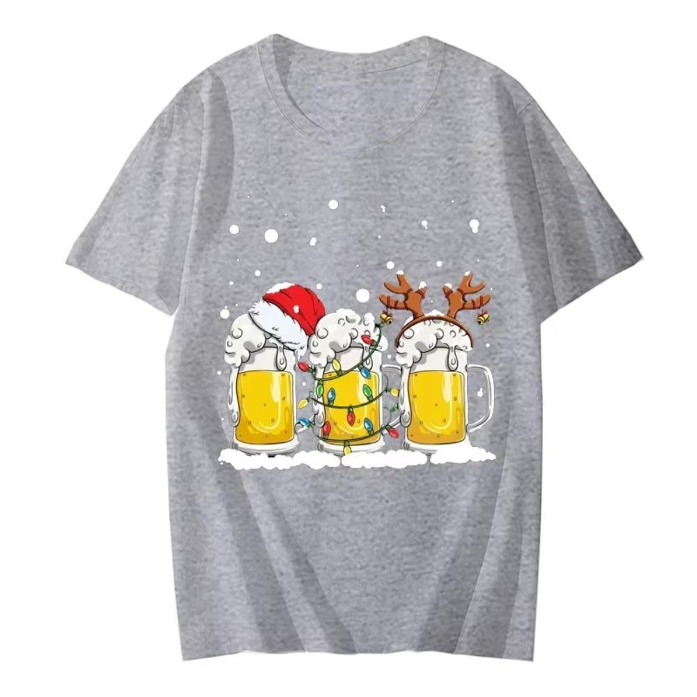 Funny Design T-Shirts Men All-math Breathable Short Sleeve Is This Jolly Enough Christmas Fashion Street Female Tops