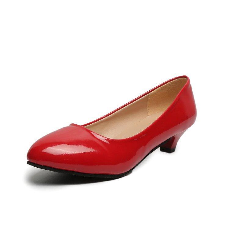 Women New Luxury Middle Heel Shoes Black Round Toe Thick Heel High Heel Shoes Etiquette Work Women Casual Shoes High Heels