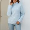 Women's Fashion Chenille Love Sweater Autumn And Winter Half Turtleneck Loose Knitted Sweater
