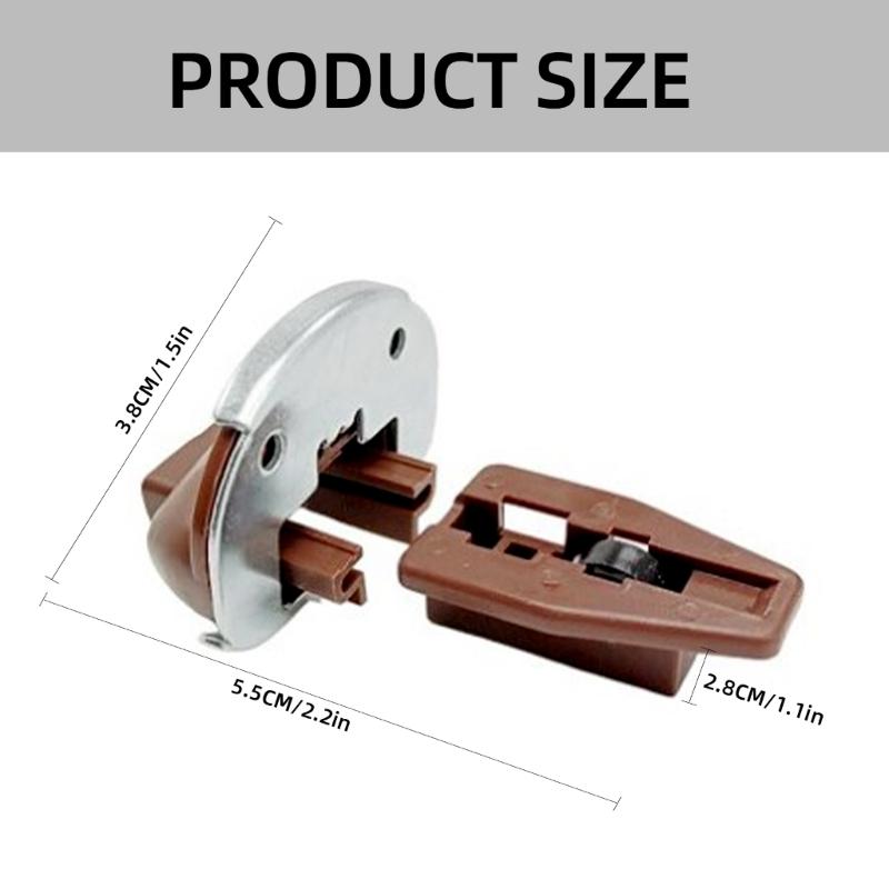 Multipurpose Drawer Slide Fittings Hardware Set 10 Pack Sturdy Plastic and Metal Materials Home Accessory for Daily Use