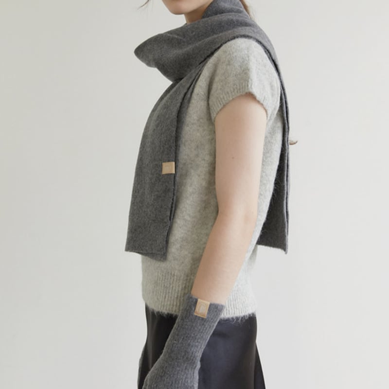 

halden premium muffler gloves set (M024_charcoal) charcoal