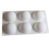 Semicircle Spiral Silicone Mold for Ice Cream, Mousse, Baozi, Christmas Hat, Cake, and Chocolate (6-cavity).