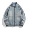 Men's Retro Denim Cotton Jacket - Spring American Style, Lapel, Motorcycle, Loose Fit, Casual