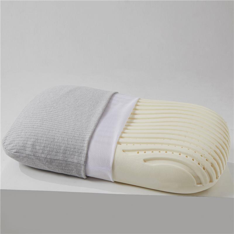 Подушка из натурального латекса с хлопковым чехлом мягкая без давления поддерживающая облегчающая боль в шее подушка для сна на боку и на животе Height 10cm 1pc 4619₽