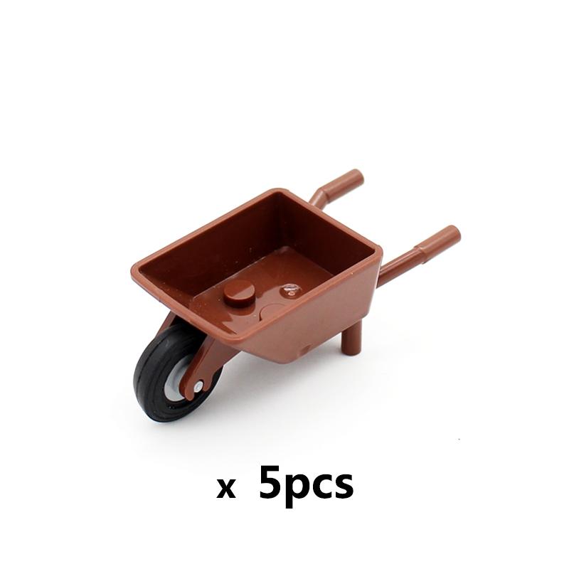 Non-Toxic Moc City Building Block Accessories Utensil Wheelbarrow Frame Bricks 98288 Compatible Smooth Small Single Tire 59895 Toy Gifts