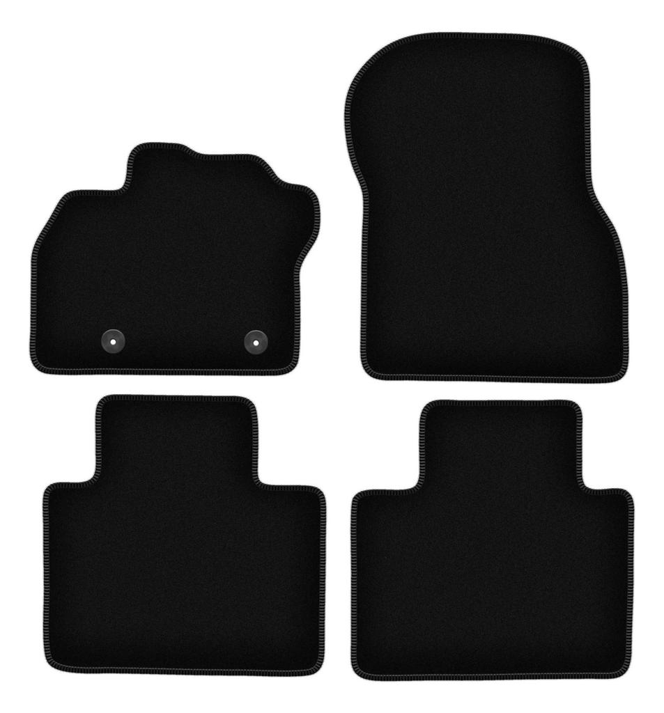 BASIC schwarze Velours-Fußmatten für: Renault Zoe II Schrägheck (2018-)