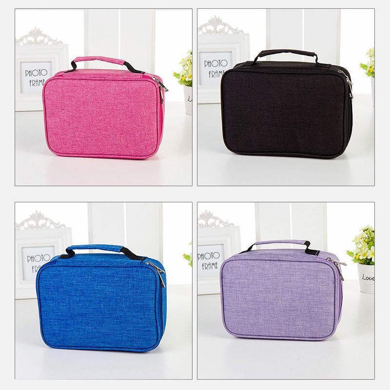 72-Slot Colored Pencil & Brush Storage Bag - Portable Student Art Case