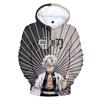 Unisex Anime-Inspired 3D Digital Print Hooded Sweatshirt Loose Fit Casual Streetwear
