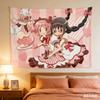 Y2K Anime Wandteppich Wandbehang Magisches Mädchen Ästhetik Manga E-Sport Gaming Raum Schlafzimmer Wohnheim Dekor Polyester