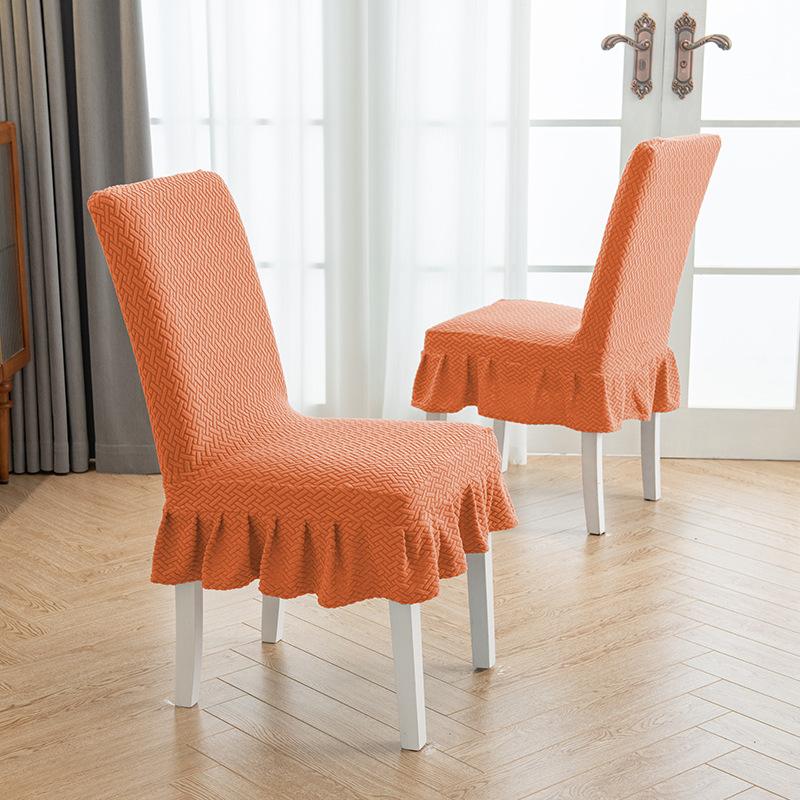 Żakardowy Polar Pogrubiony Jednoczęściowy Elastyczny Hotel Restauracja Pokrowiec na Krzesło Restauracyjne Odporny na Zabrudzenia Pokrowiec na Stołek Pokrowiec na Krzesło