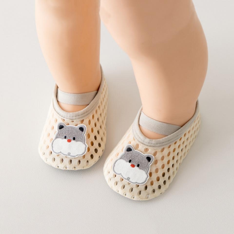 Calcetines de bebé para niños y niñas con dibujos animados, primeros pasos, antideslizantes, suela suave, para interiores