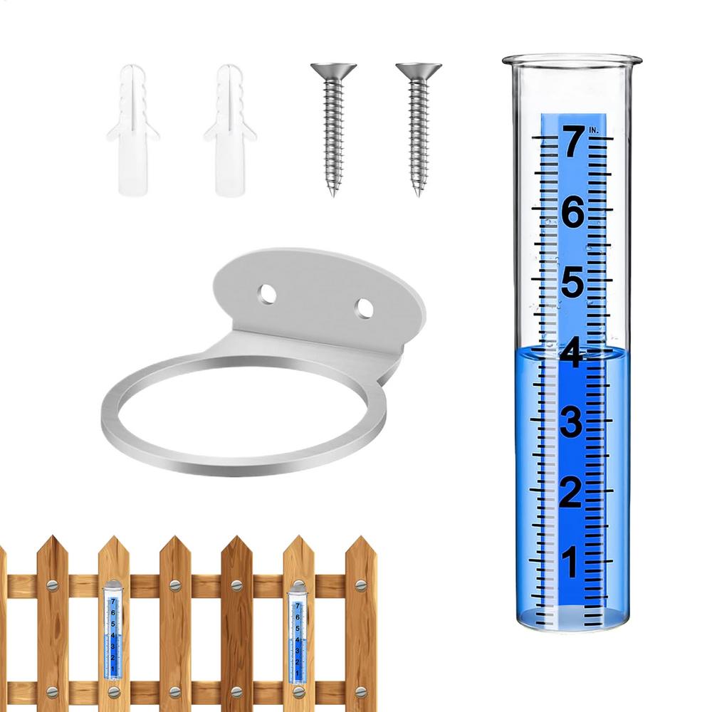 Outdoor Rain Gauges For Yard Freeze Proof Water Meter Accurate Meter With Large Numbers For Weather Monitoring Farming