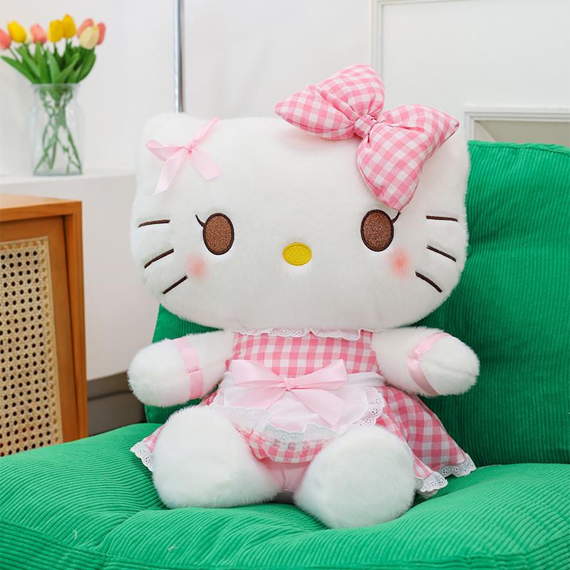 Apron Maid Pink Cat Plush Toy Feminine Style Girls Gift Birthday