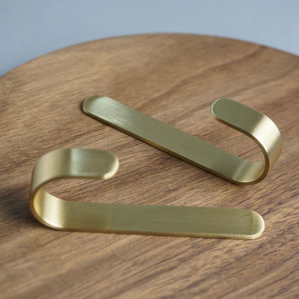 J Shaped Key Holder Gold Coat Hook Punch-free Furniture Hardware  for Kitchen Bathroom